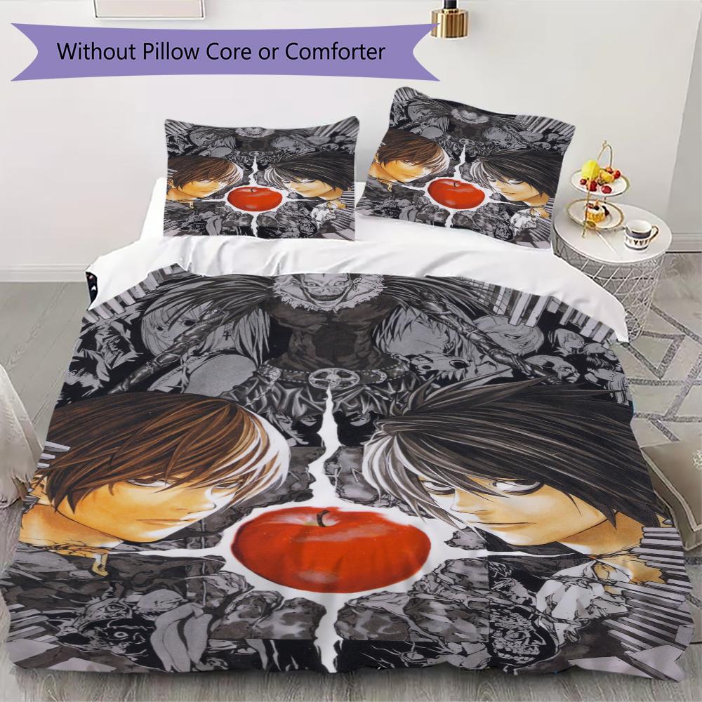 Death Note Pattern Bedding uilt Set uilt Cover Pillowcase Home Decoration Birthday Gift (1 * duvet cover + 2 * pillowcase without core)21 135x200cm
Death Note Pattern Bedding uilt Set uilt Cover Pillowcase Home Decoration Birthday Gift (1 * duvet cover + 2 * pillowcase without core)21 135x200cm