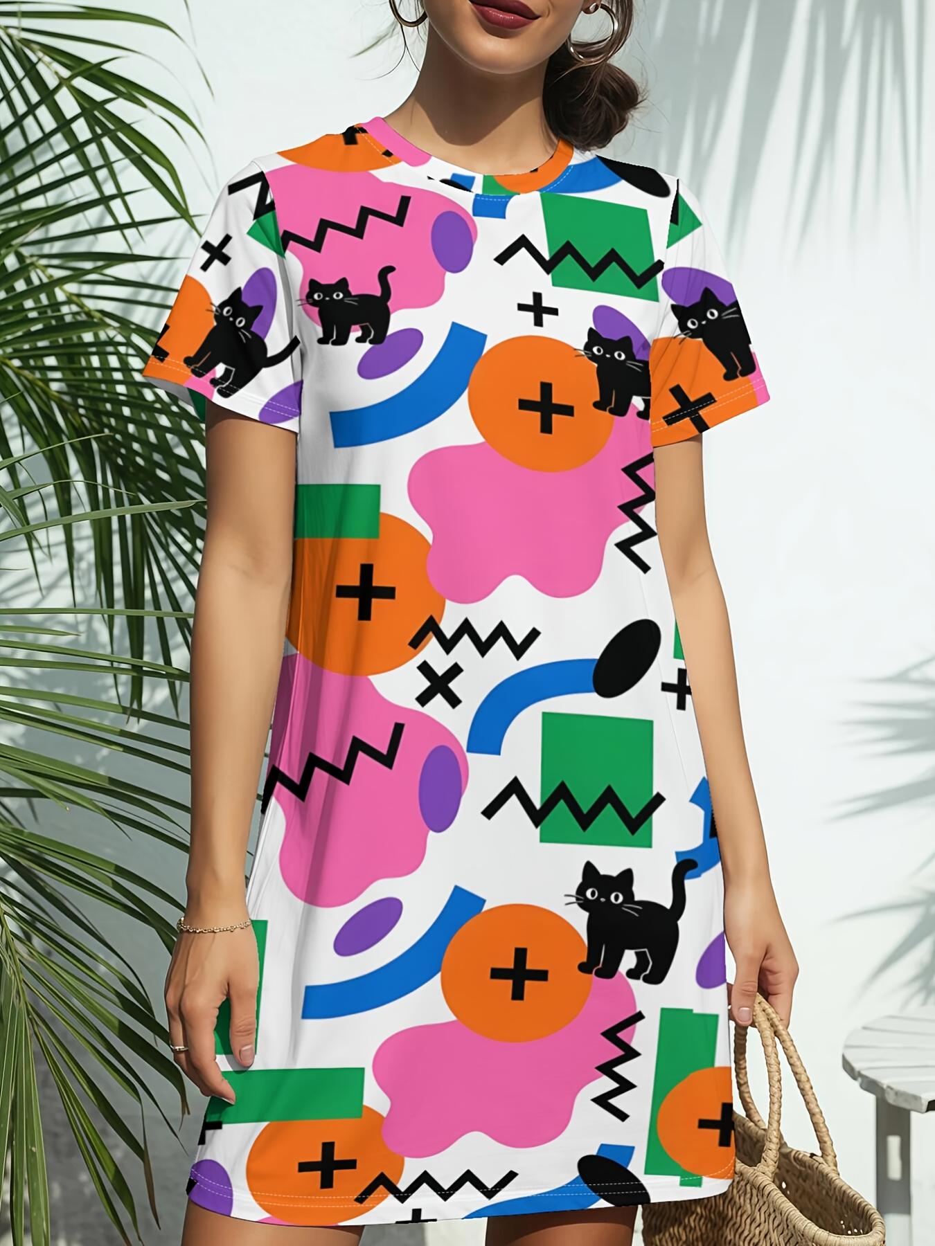 Short Sleeve Crew Neck Dress for Women. Featuring a Trendy American Digital Print. Ideal for Casual Wear in Spring And Summer. This Elegant A Stylis L дубильная кора
Short Sleeve Crew Neck Dress for Women. Featuring a Trendy American Digital Print. Ideal for Casual Wear in Spring And Summer. This Elegant A Stylis L дубильная кора
