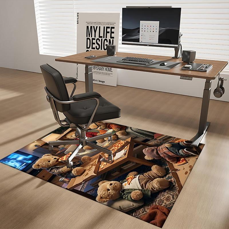 1pc Teddy Bear Pizza Party Chair Mat - Anime Cartoon Design Office Desk Pad for Home Decor, Seasonal Gift, Non-Slip Rug Suitable for Office, Living Ro 60cm by 90cm
1pc Teddy Bear Pizza Party Chair Mat - Anime Cartoon Design Office Desk Pad for Home Decor, Seasonal Gift, Non-Slip Rug Suitable for Office, Living Ro 60cm by 90cm