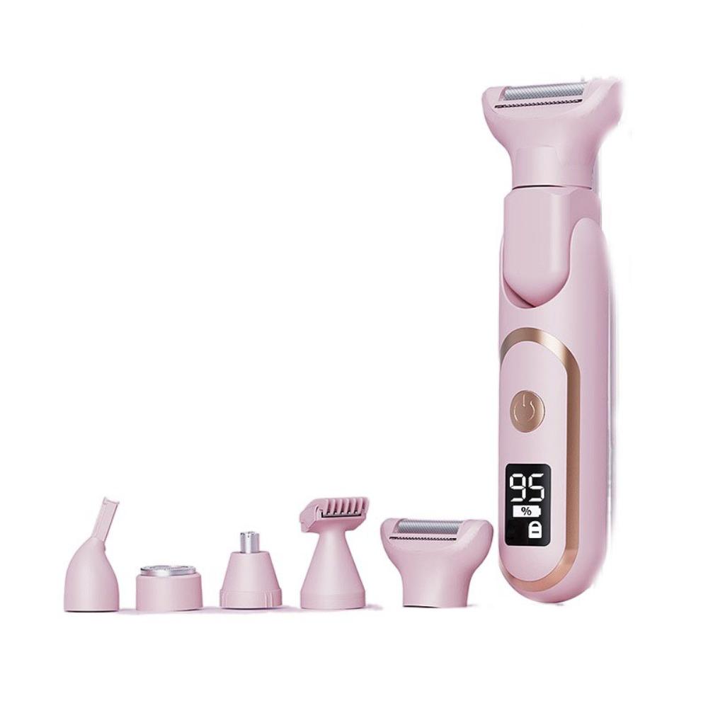 Двусторонняя женская бритва 5-в-1 триммер для волос портативная беспроводная электрическая бритва женский эпилятор розовый
Двусторонняя женская бритва 5-в-1 триммер для волос портативная беспроводная электрическая бритва женский эпилятор розовый