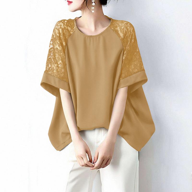 ZANZEA Женская повседневная блузка с круглым вырезом, кружевной вставкой и рукавами 3/4 2XL хаки
ZANZEA Женская повседневная блузка с круглым вырезом, кружевной вставкой и рукавами 3/4 2XL хаки