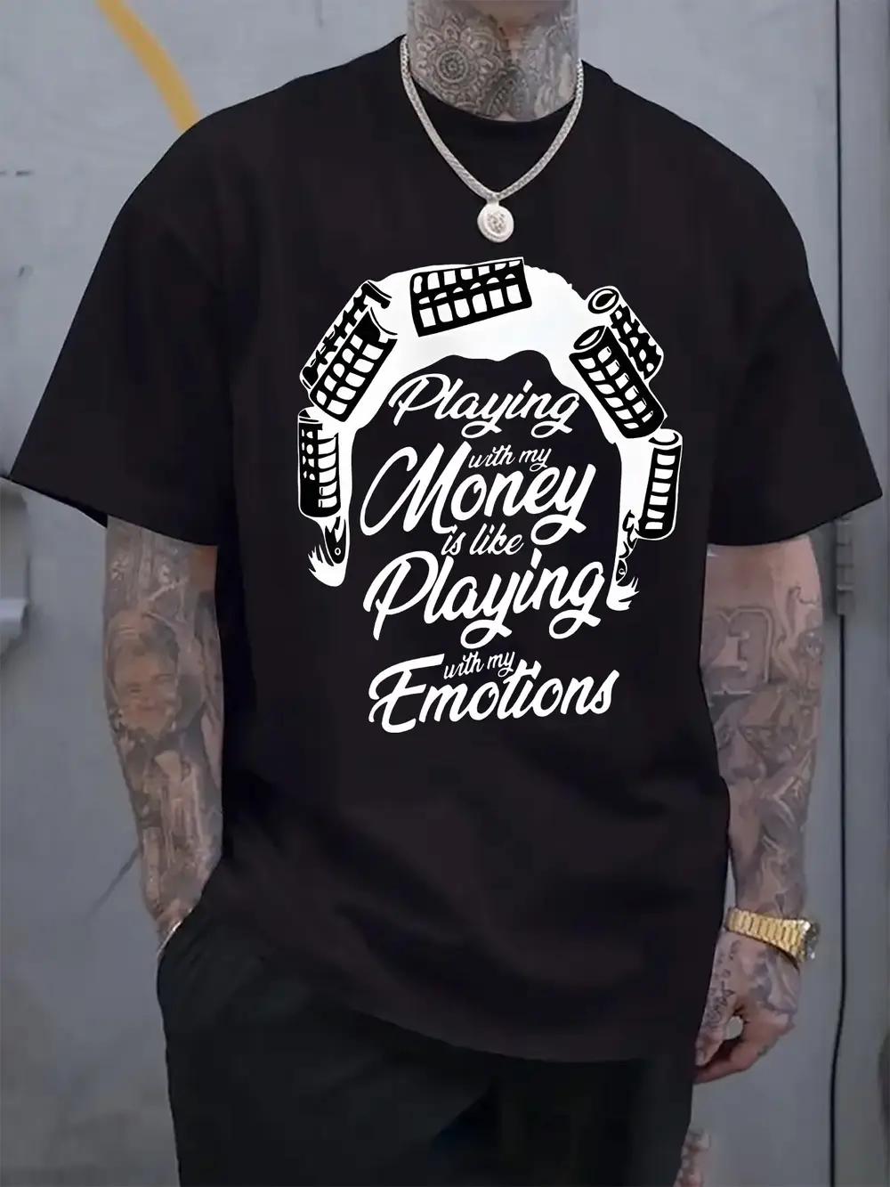 Black Graphic T-shirt - Playing Money Playing Emotions Design XXXL
Black Graphic T-shirt - Playing Money Playing Emotions Design XXXL