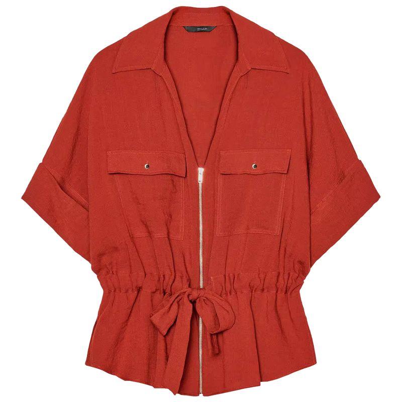 Zaprha 2025 New Arrival Waist-Tight Stylish Travel Hunting Lapel Short Sleeve Casual Shirt for Women 2273741 Red L
Zaprha 2025 New Arrival Waist-Tight Stylish Travel Hunting Lapel Short Sleeve Casual Shirt for Women 2273741 Red L