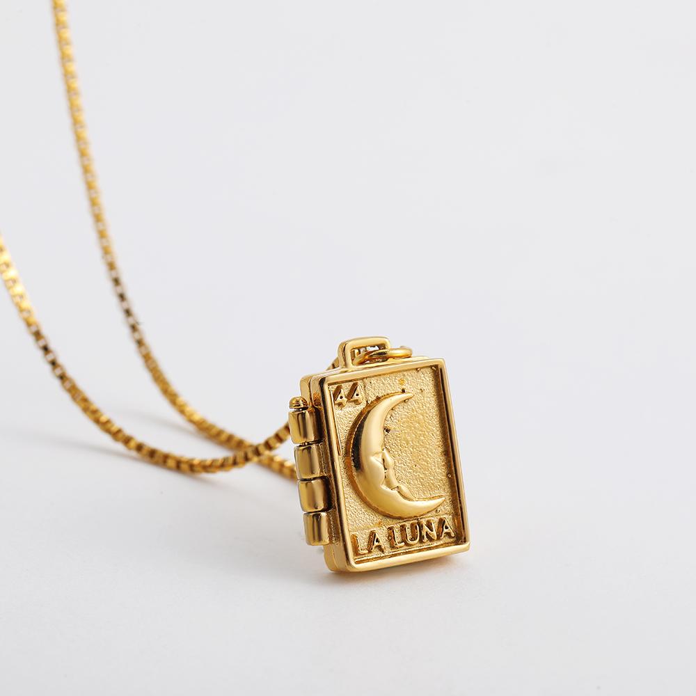 New Fashion Photo Frame Locket Clamp Openable Album Moon Pendant Necklace For Women Girls Stainless Steel Zircon Birthday gift
New Fashion Photo Frame Locket Clamp Openable Album Moon Pendant Necklace For Women Girls Stainless Steel Zircon Birthday gift