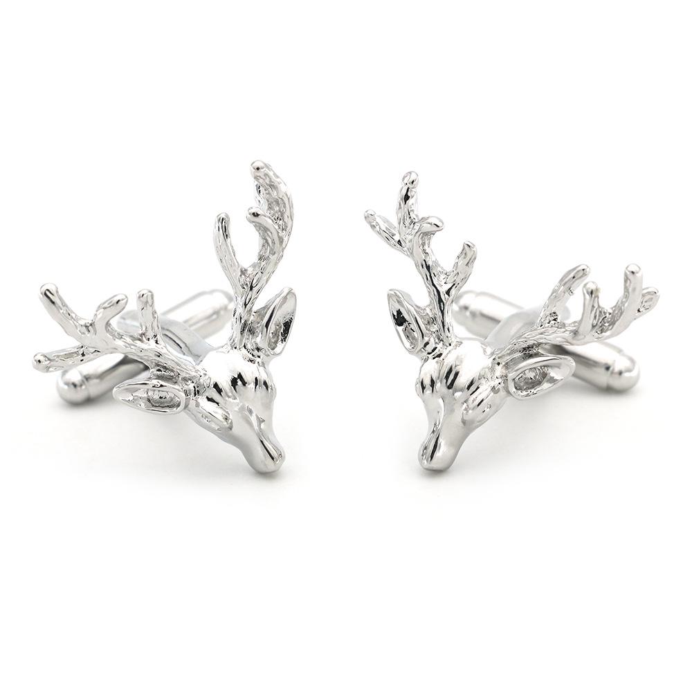 Custom Silver Deer Head Cufflinks - Animal Series, Pure Copper
Custom Silver Deer Head Cufflinks - Animal Series, Pure Copper