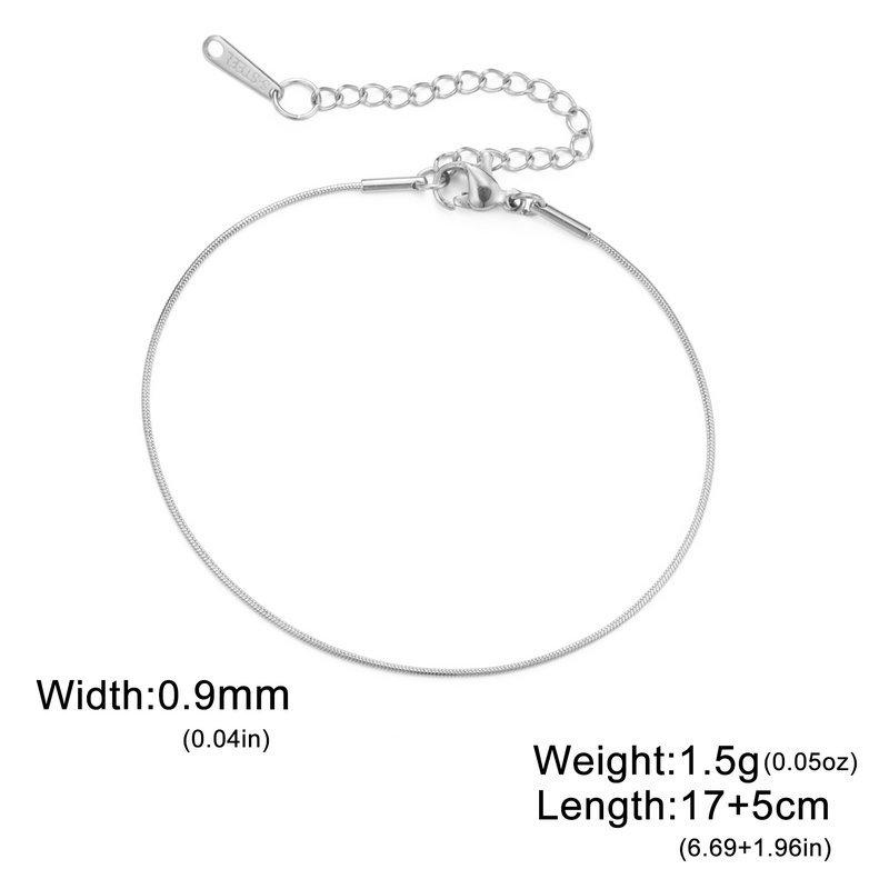 Adjustable Titanium Steel Snake Chain Bracelet And Anklet Ultra Thin Round Link DIY Minimalist Jewelry For Women And Men
Adjustable Titanium Steel Snake Chain Bracelet And Anklet Ultra Thin Round Link DIY Minimalist Jewelry For Women And Men