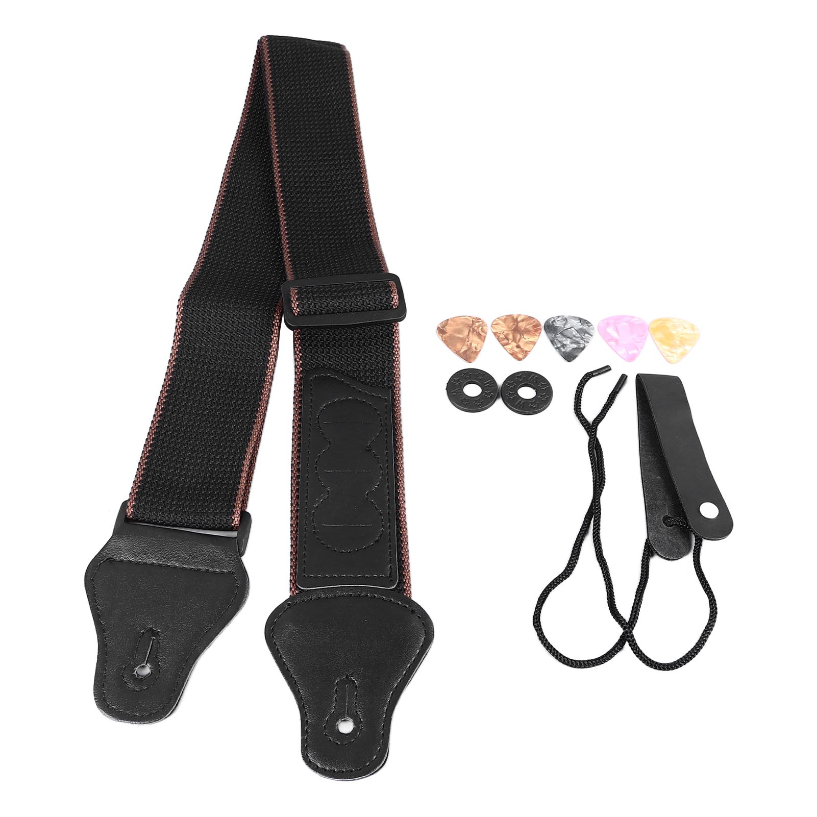 Guitar Strap Vintage Design Cotton Adjustable Strap with Buttons Lock Picks for Electric Acoustic чорний
Guitar Strap Vintage Design Cotton Adjustable Strap with Buttons Lock Picks for Electric Acoustic чорний