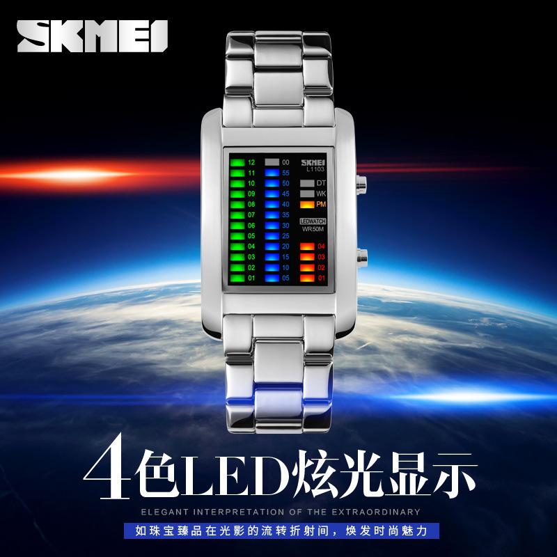 New Cool Fashion Men s Business LED Watch Steel Strap Multifunctional Waterproof Electronic Watch серебряный
New Cool Fashion Men s Business LED Watch Steel Strap Multifunctional Waterproof Electronic Watch серебряный