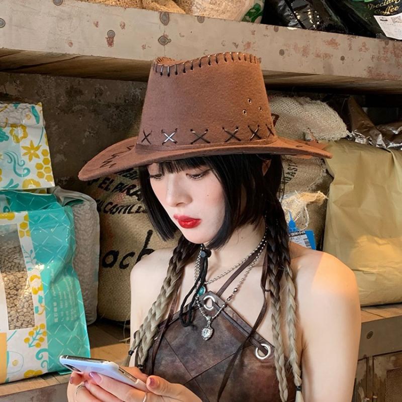 Western Cowboy Hat, Summer, Breathable, Travel Hiking Sun Hat, Big Head Circumference, American Spicy Girl, Female Knight, Sun Hat head circumference (54cm-58cm)
Western Cowboy Hat, Summer, Breathable, Travel Hiking Sun Hat, Big Head Circumference, American Spicy Girl, Female Knight, Sun Hat head circumference (54cm-58cm)