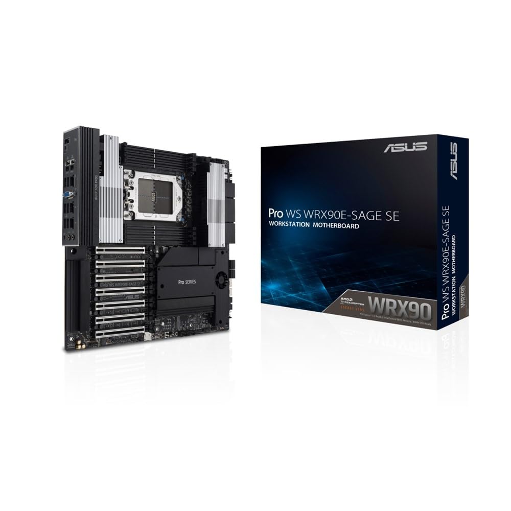 ASUS PRO WS SE AMD Threadripper PRO 7000 WX серії sTR5, сумісний з WRX90, авторизований дистриб’ютор WRX90E-SAGE E-ATX чорний
ASUS PRO WS SE AMD Threadripper PRO 7000 WX серії sTR5, сумісний з WRX90, авторизований дистриб’ютор WRX90E-SAGE E-ATX чорний