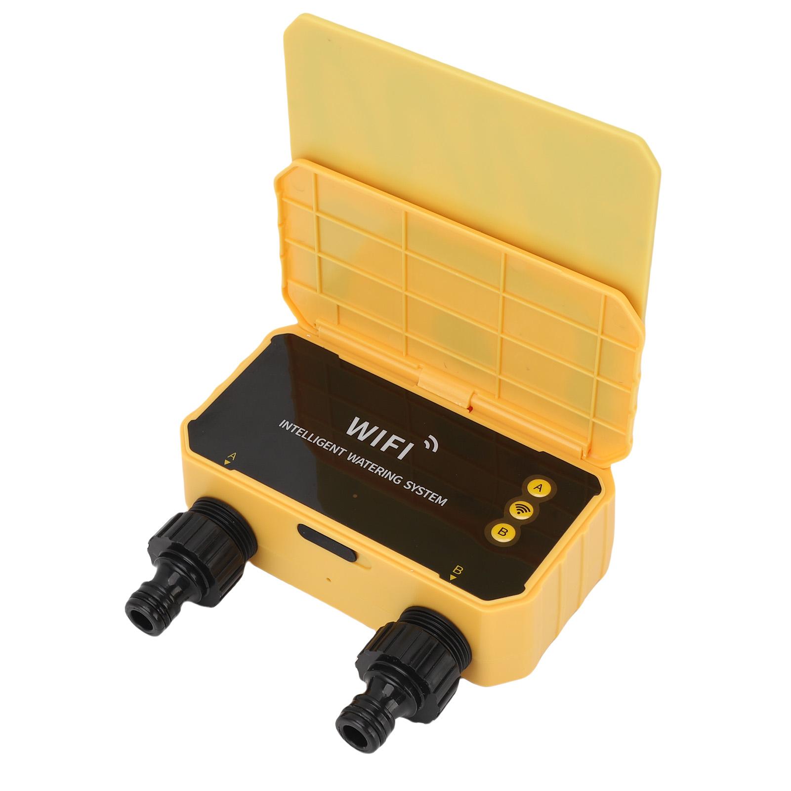 WiFi Solar Watering Timer 2 Outlets Automatic Irrigation Timer for Garden Yard Rain Sensing
WiFi Solar Watering Timer 2 Outlets Automatic Irrigation Timer for Garden Yard Rain Sensing