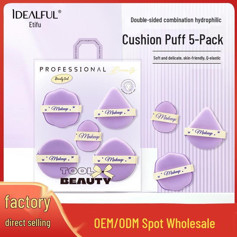 5-Piece Dual-Sided Hydrophilic Cushion Puff Set – Dry & Wet, Non-Powder-Absorbing Beauty Tool
5-Piece Dual-Sided Hydrophilic Cushion Puff Set – Dry & Wet, Non-Powder-Absorbing Beauty Tool