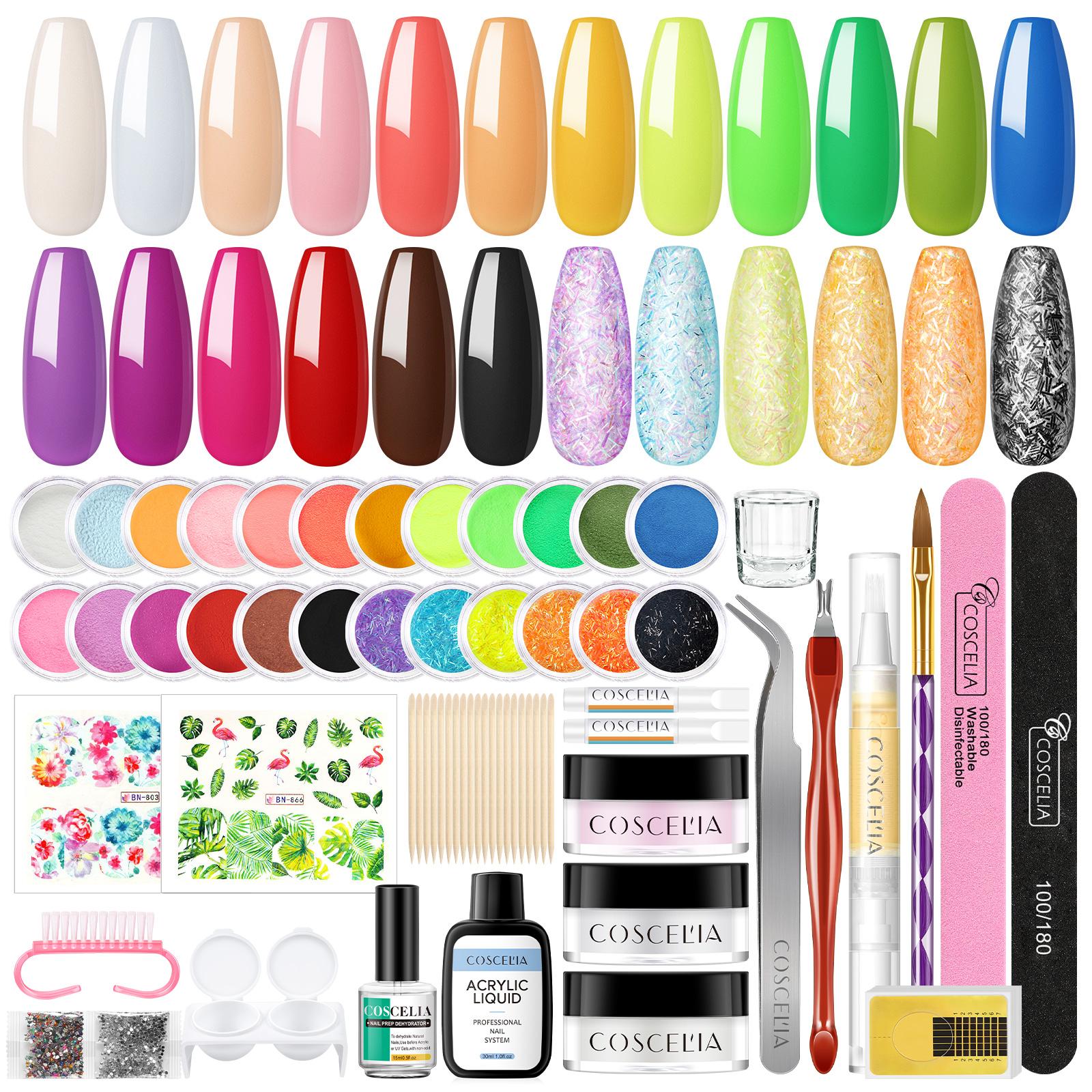 COSCELIA Акриловая пудра с акриловой жидкостью 30 мл для наращивания ногтей Nail Art Powder Наклейки Маникюрные инструменты без лампы Маникюрный набор
COSCELIA Акриловая пудра с акриловой жидкостью 30 мл для наращивания ногтей Nail Art Powder Наклейки Маникюрные инструменты без лампы Маникюрный набор