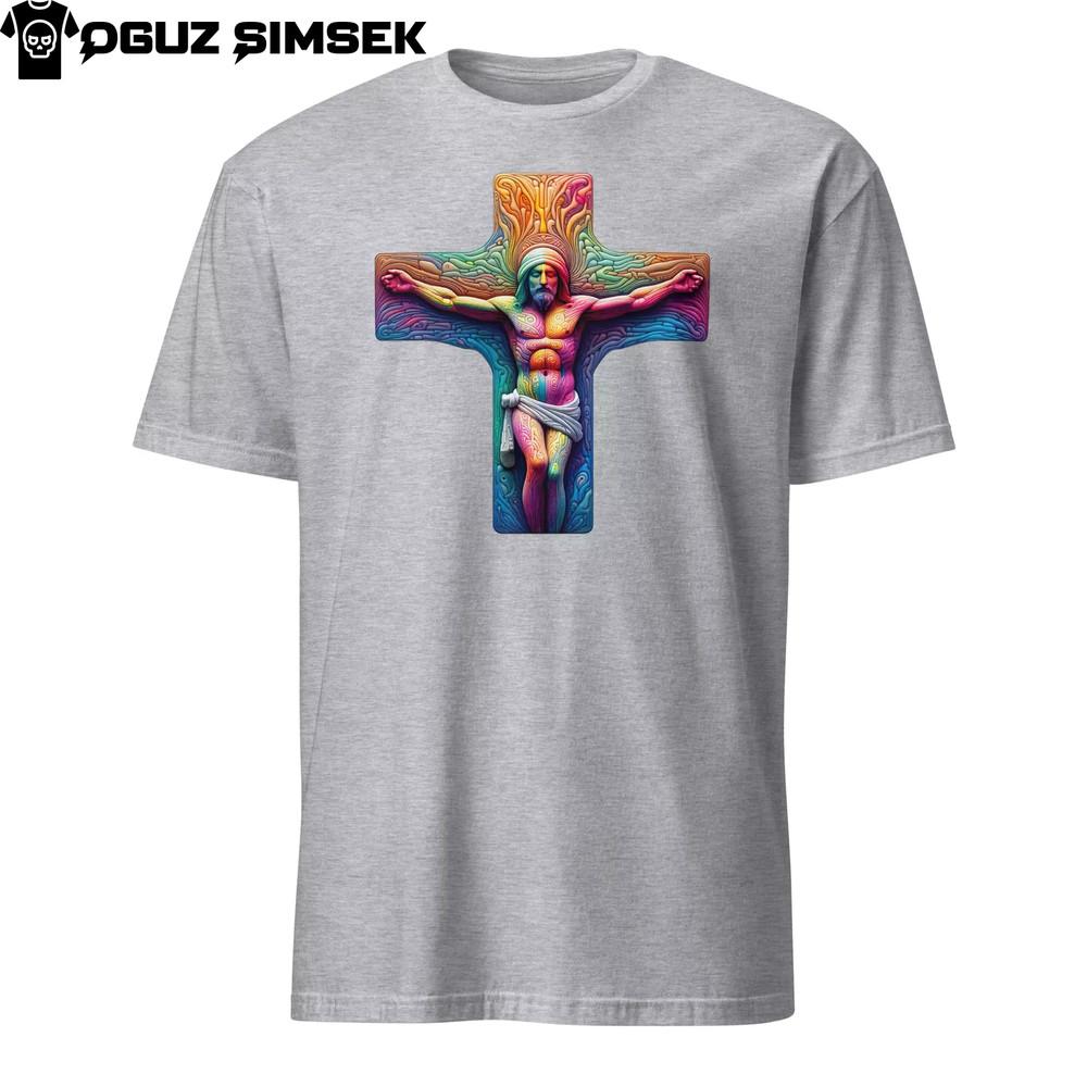 Colorful Jesus in Crucifix T-Shirt - Unisex Short Sleeve Christian Art Tee XL
Colorful Jesus in Crucifix T-Shirt - Unisex Short Sleeve Christian Art Tee XL