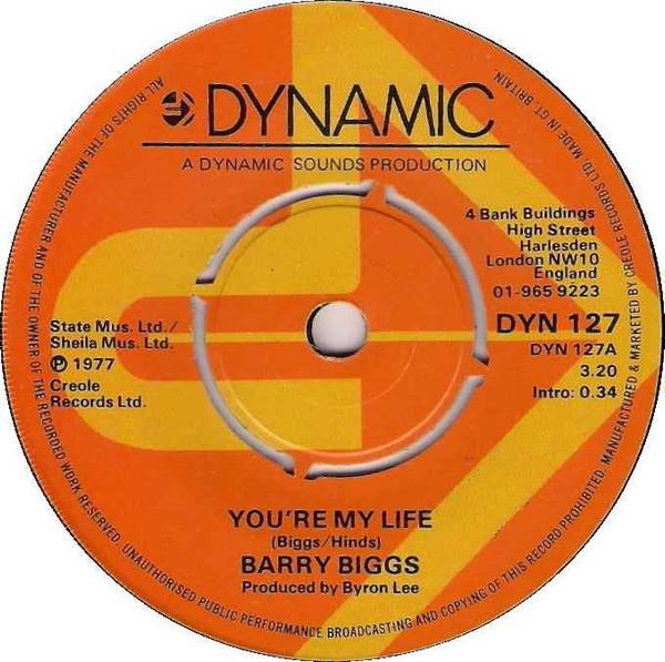 7inch Record BARRY BIGGS - You re My Life DYN127 Dynamic Sounds 1977 UK Reggae, Ska & Dub Used
7inch Record BARRY BIGGS - You re My Life DYN127 Dynamic Sounds 1977 UK Reggae, Ska & Dub Used