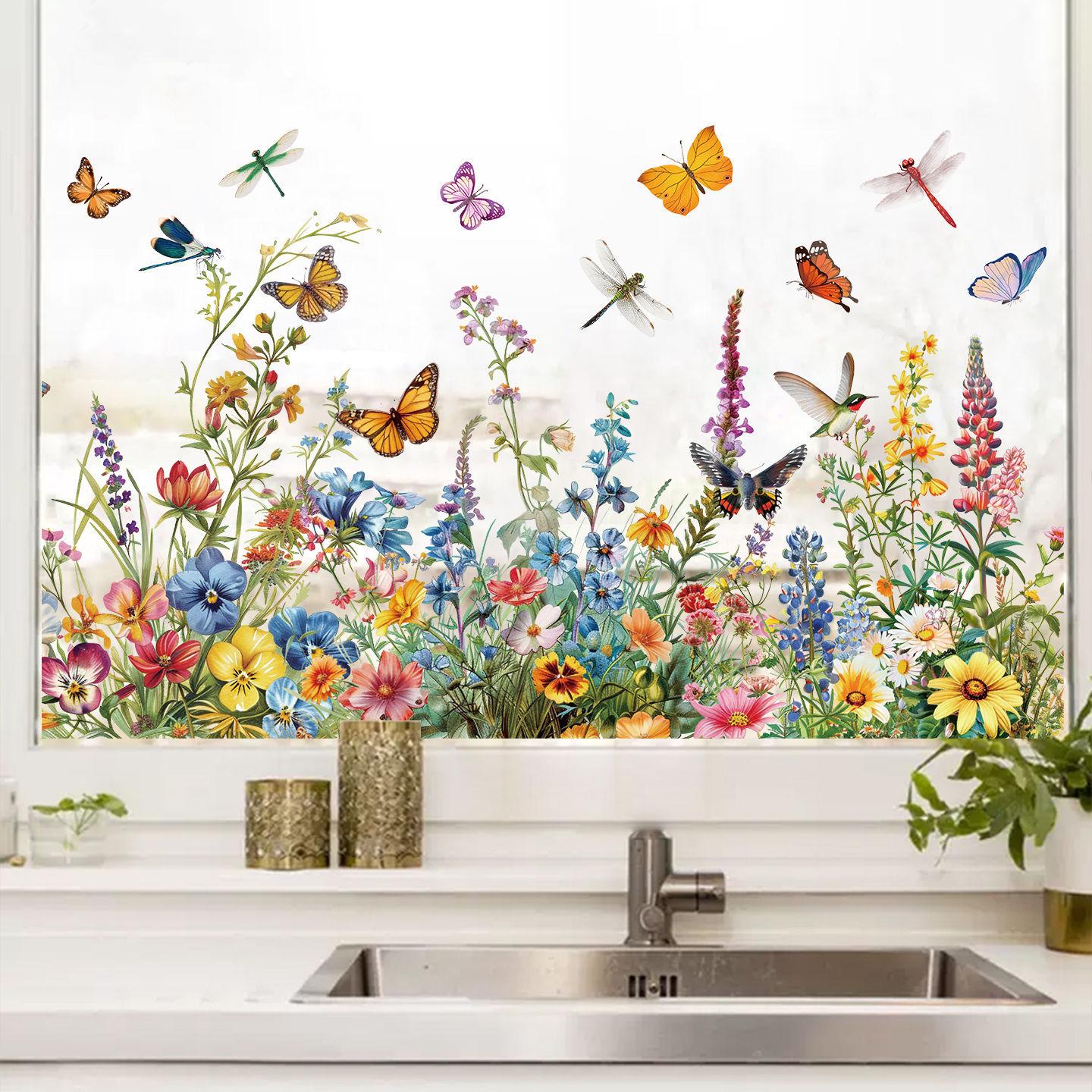 Green plants, flowers, butterfly wall stickers window stickers glass window room decoration electrostatic stickers Wildflower Butterfly (no bag)
Green plants, flowers, butterfly wall stickers window stickers glass window room decoration electrostatic stickers Wildflower Butterfly (no bag)