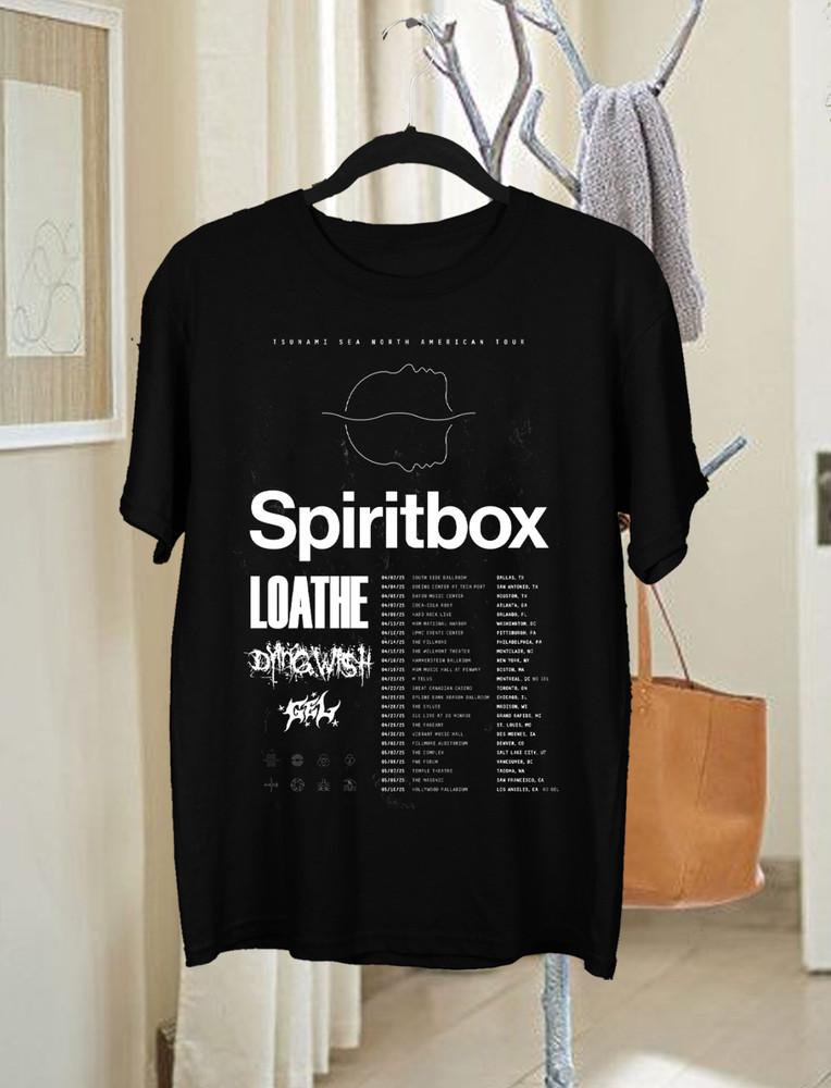 Spiritbox Loathe, Dying Wish Гель для туру 2025 Чорна Повнорозмірна Унісекс Футболка OM901 L
Spiritbox Loathe, Dying Wish Гель для туру 2025 Чорна Повнорозмірна Унісекс Футболка OM901 L