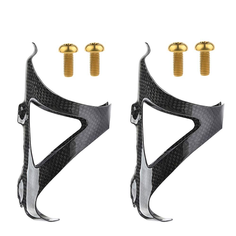Dingtai 3K Full Carbon Fiber Bicycle Water Bottle Cage Lightweight Mountain Bike Holder 2pcs Gold Style (Color + Polished, A)
Dingtai 3K Full Carbon Fiber Bicycle Water Bottle Cage Lightweight Mountain Bike Holder 2pcs Gold Style (Color + Polished, A)