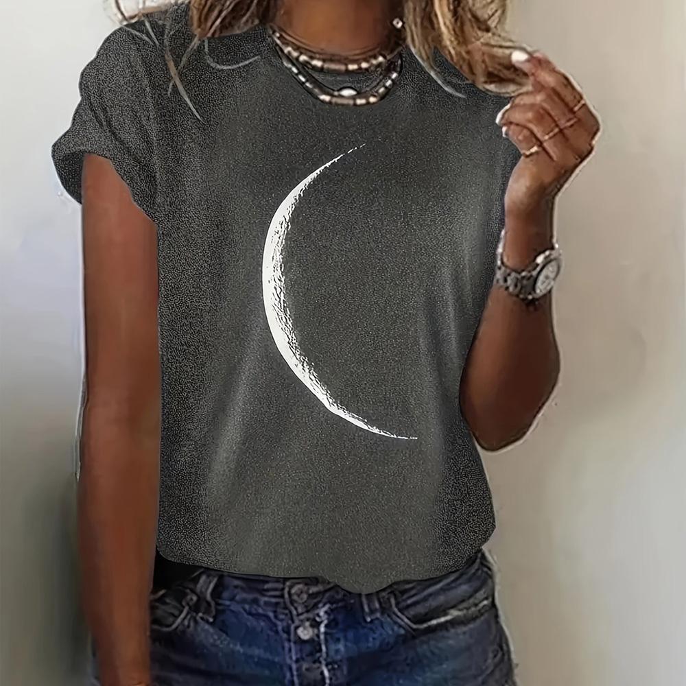 Summer Round Neck 3D Moon Pattern Print Top Fashionable Casual Short Sleeved Women s T-shirts XS
Summer Round Neck 3D Moon Pattern Print Top Fashionable Casual Short Sleeved Women s T-shirts XS