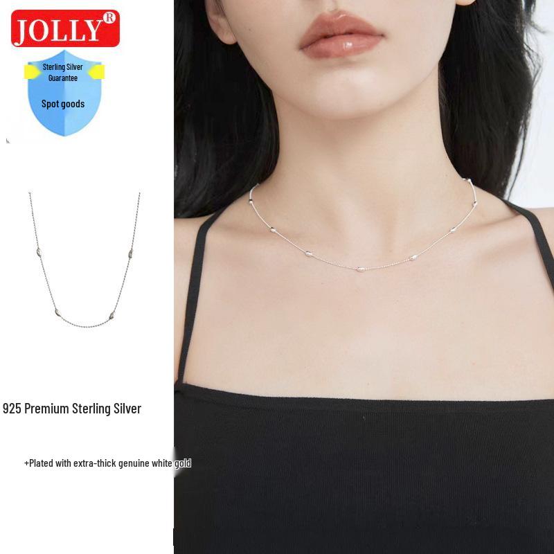 925 Sterling Silver Olive Bead Clavicle Necklace: Simple, Trendy, Stackable Women s Fashion Design 925 Silver
925 Sterling Silver Olive Bead Clavicle Necklace: Simple, Trendy, Stackable Women s Fashion Design 925 Silver