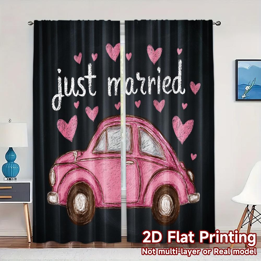 Light Filtering Flat Printing Curtains Without Rod Pink Wedding Ride Pattern Prints All Curtain Set Of 2 Modern Made Polyester Washable W100*H70(CM)-Grommet top&1PCS
Light Filtering Flat Printing Curtains Without Rod Pink Wedding Ride Pattern Prints All Curtain Set Of 2 Modern Made Polyester Washable W100*H70(CM)-Grommet top&1PCS