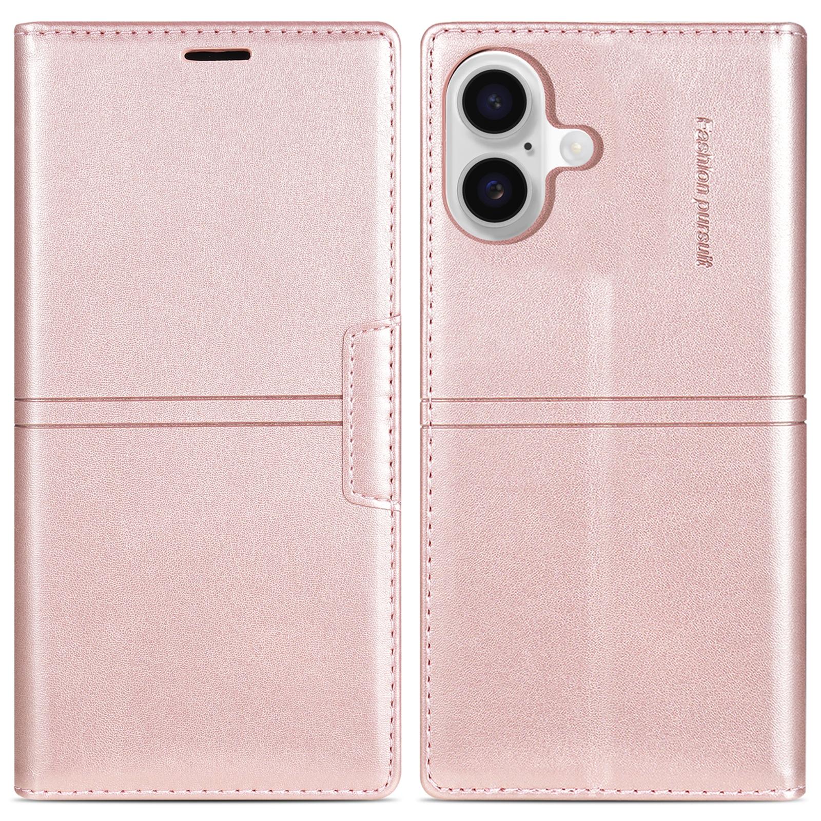 For iPhone 16 Wallet Case Magnetic Closing Leather Phone Cover Rose Gold
For iPhone 16 Wallet Case Magnetic Closing Leather Phone Cover Rose Gold