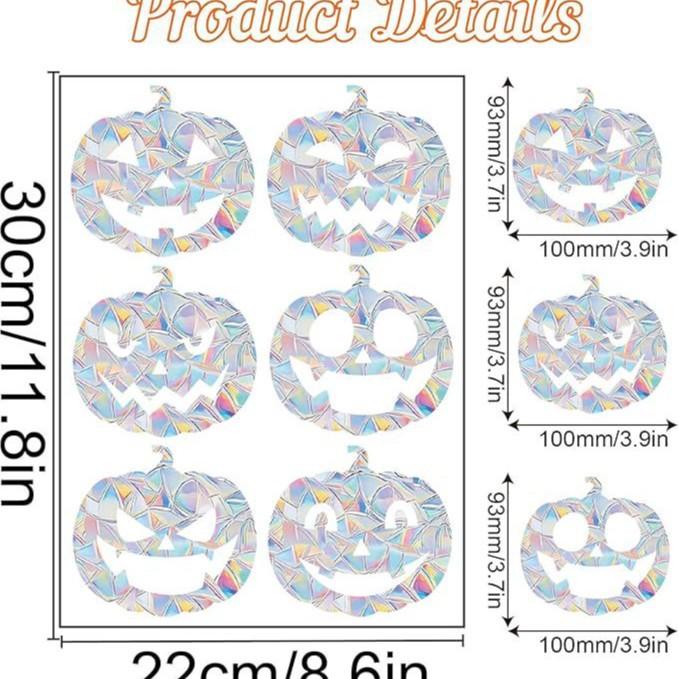 Laser Colorful Halloween Element Snowflake Static Glass Window Sticker Home Balcony Decoration Holiday Atmosphere Layout LS9022
Laser Colorful Halloween Element Snowflake Static Glass Window Sticker Home Balcony Decoration Holiday Atmosphere Layout LS9022