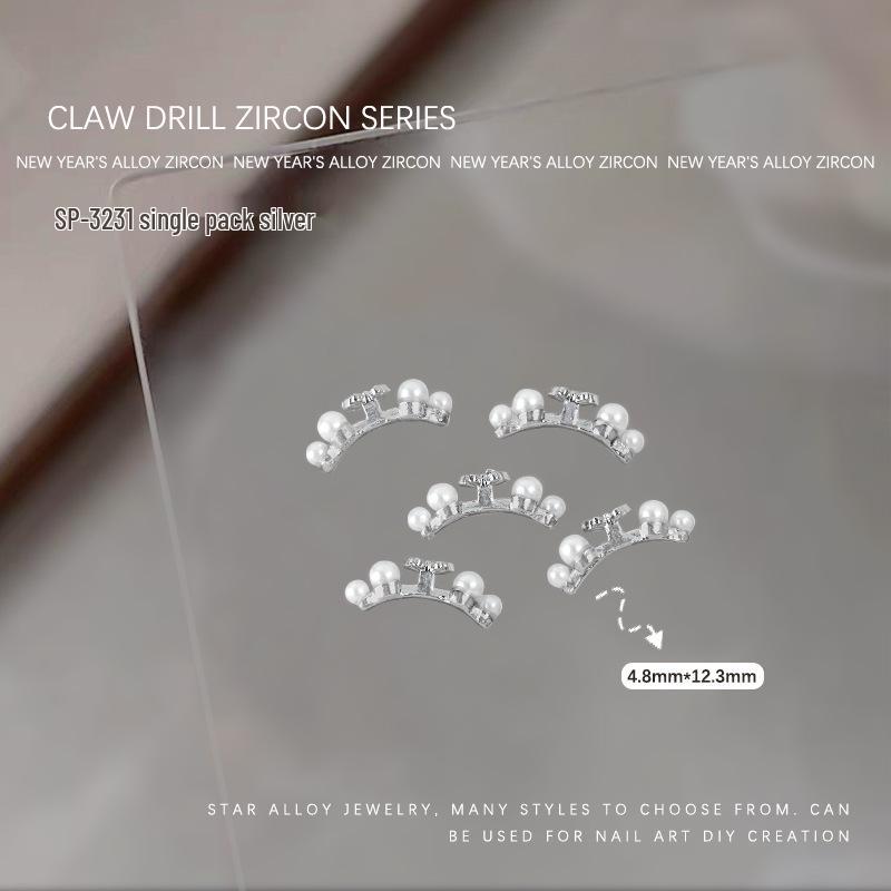 Gold & Silver Zircon Bow Pendant Nail Decoration - Single Piece
Gold & Silver Zircon Bow Pendant Nail Decoration - Single Piece