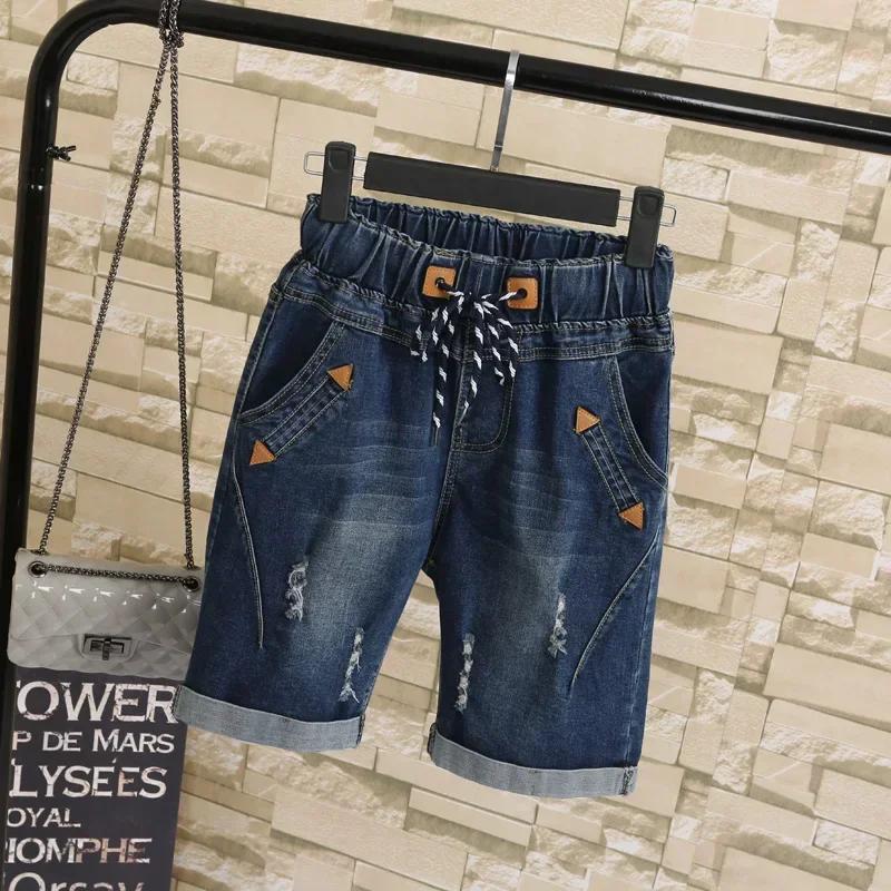 Women Fat Summer Students Denim Shorts Five Points Wide Leg Harem Trousers 36 темно-синього кольору
Women Fat Summer Students Denim Shorts Five Points Wide Leg Harem Trousers 36 темно-синього кольору