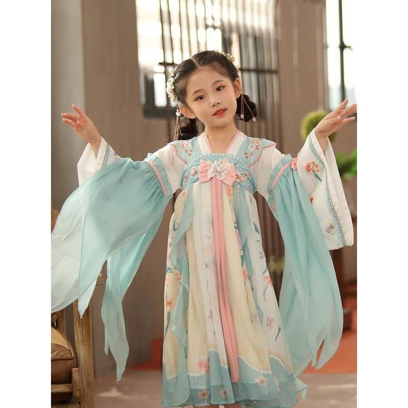 Girls Autumn 2023 Wide-Sleeve Patchwork Ribbon Embroidery Hanfu Dress - Traditional Chinese Qi Xiong Ruqun Style 130 зелений
Girls Autumn 2023 Wide-Sleeve Patchwork Ribbon Embroidery Hanfu Dress - Traditional Chinese Qi Xiong Ruqun Style 130 зелений
