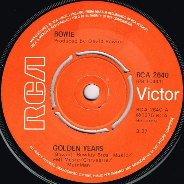 7inch Record DAVID BOWIE Golden Years Can You Hear Me RCA2640 RCA VICTOR 1975 UK Rock Used
7inch Record DAVID BOWIE Golden Years Can You Hear Me RCA2640 RCA VICTOR 1975 UK Rock Used