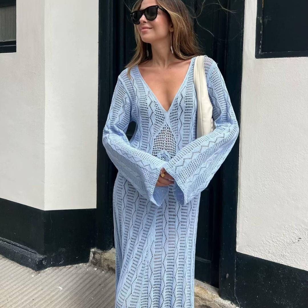 2024 Autumn/Winter Hollow Knit Long-Sleeve Dress for Women Medium лаванды фиолетового
2024 Autumn/Winter Hollow Knit Long-Sleeve Dress for Women Medium лаванды фиолетового