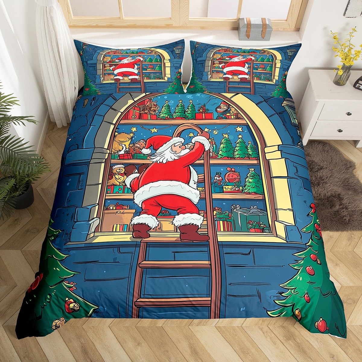 Ladder Duvet Cover Set for Kids Teens Quilt Covers Queen Lightweight Down Bedroom Decor 2 Pillowcases 1 Duvet Cover No Comforter (135x200cm)
Ladder Duvet Cover Set for Kids Teens Quilt Covers Queen Lightweight Down Bedroom Decor 2 Pillowcases 1 Duvet Cover No Comforter (135x200cm)