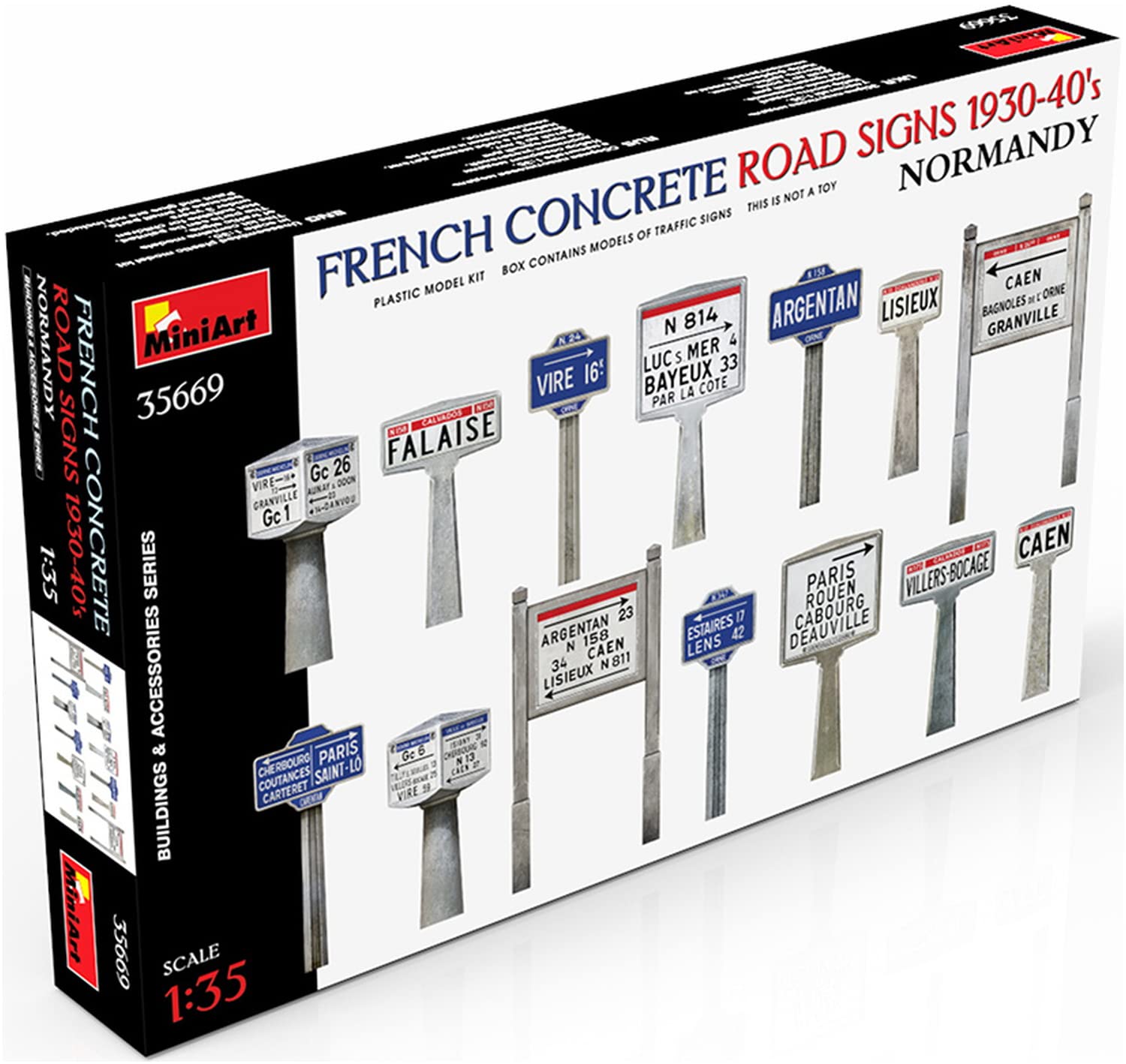 Miniart French Concrete Road Sign Normandy Plastic Model MA35669 1/35 1930s-40s
Miniart French Concrete Road Sign Normandy Plastic Model MA35669 1/35 1930s-40s