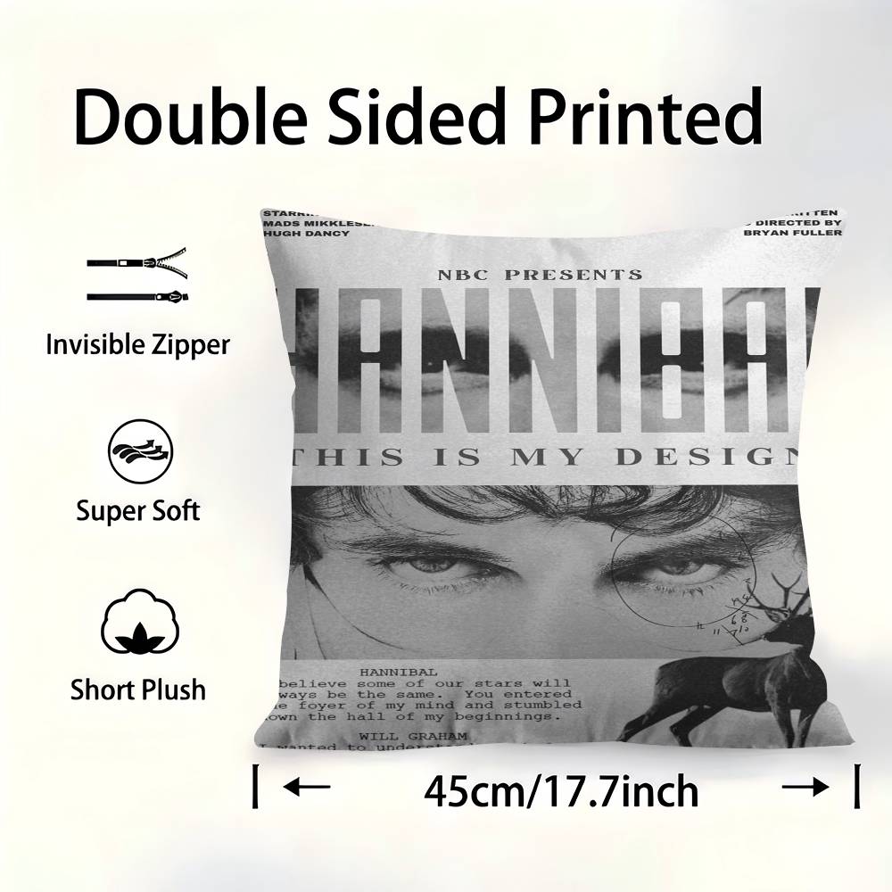Hannibal Classic Movie Personalized Pillow Cover Kids Bedroom Wild Party Decor Pillowcase Kid Birthday Shower Gift 30cmx30cm
Hannibal Classic Movie Personalized Pillow Cover Kids Bedroom Wild Party Decor Pillowcase Kid Birthday Shower Gift 30cmx30cm
