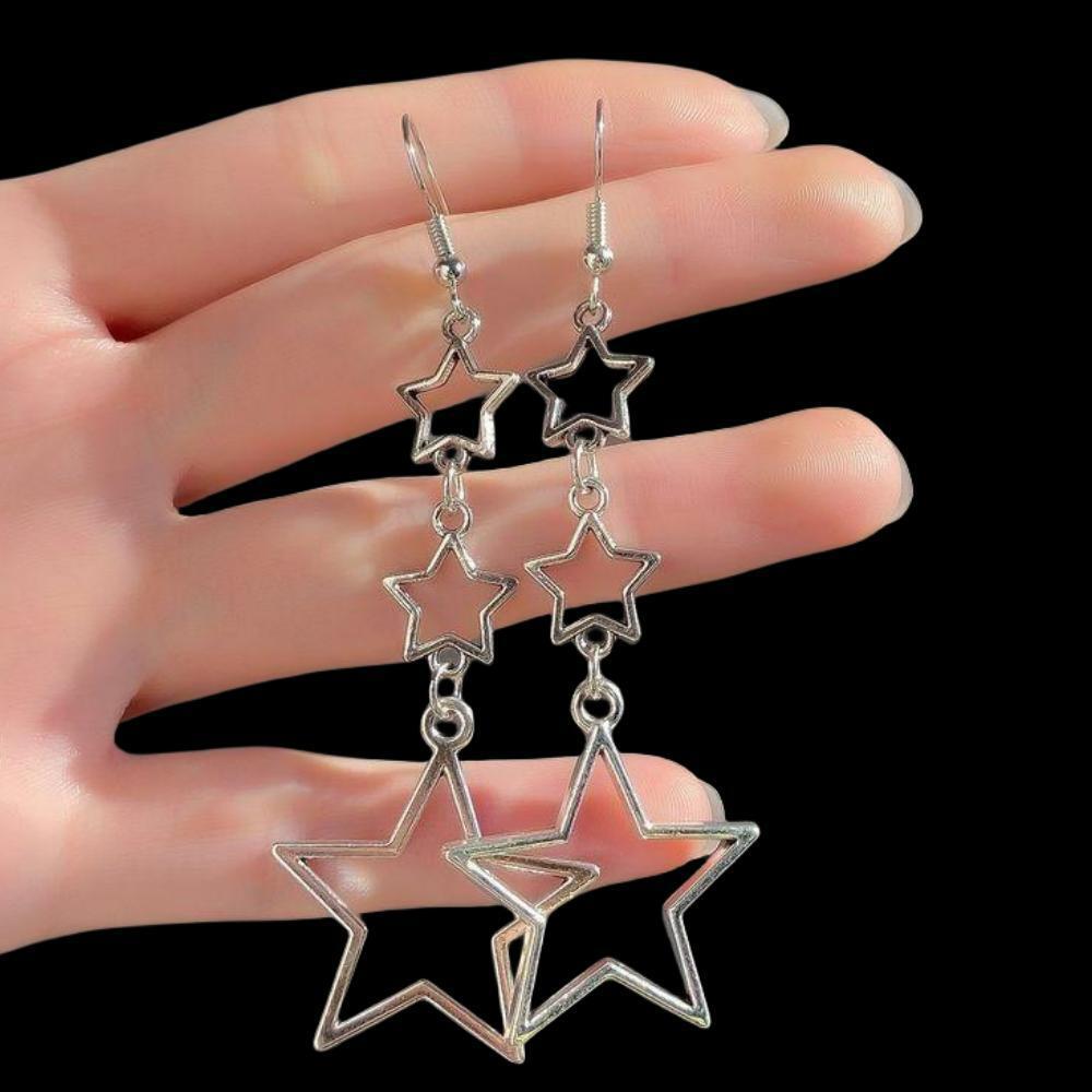 Fashion Classic Sliver Color Hollowed-out Five-pointed Star Tassel Drop Dangle Earrings for Women Retro Jewelry Accessory Gifts
Fashion Classic Sliver Color Hollowed-out Five-pointed Star Tassel Drop Dangle Earrings for Women Retro Jewelry Accessory Gifts