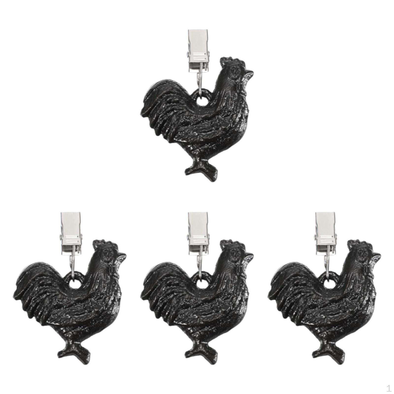 4 Pieces Cock Tablecloth Weights Clips on Heavy Duty Multifunctional Portable Durability
4 Pieces Cock Tablecloth Weights Clips on Heavy Duty Multifunctional Portable Durability