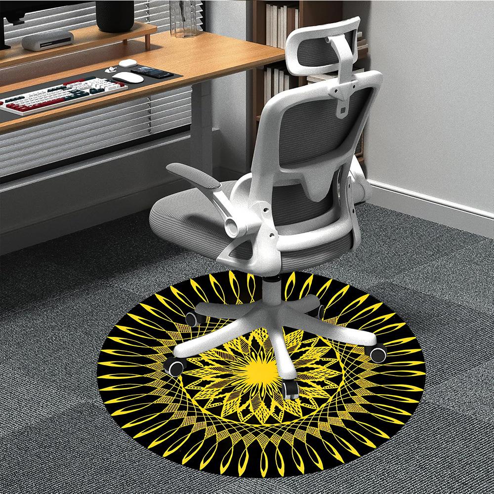 1pc Yellow Mandala Pattern Chair Carpet for Office, Non-slip, Soft and Durable Leisure Rug, Perfect for Office, Living Room yy251103124 80cm by 80cm
1pc Yellow Mandala Pattern Chair Carpet for Office, Non-slip, Soft and Durable Leisure Rug, Perfect for Office, Living Room yy251103124 80cm by 80cm