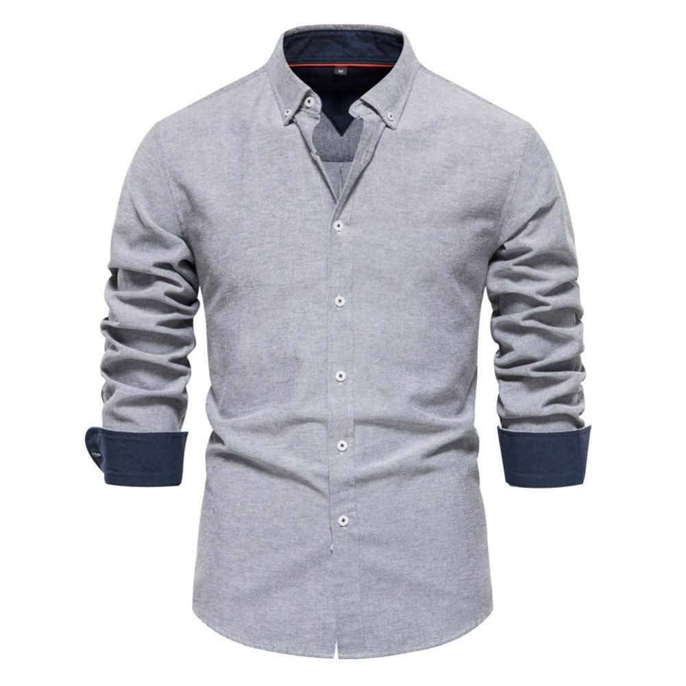 Slim-fit Shirt Men s Casual All-match Fashion Solid Color Long-sleeved Shirt Men s Clothing XXL сірий
Slim-fit Shirt Men s Casual All-match Fashion Solid Color Long-sleeved Shirt Men s Clothing XXL сірий