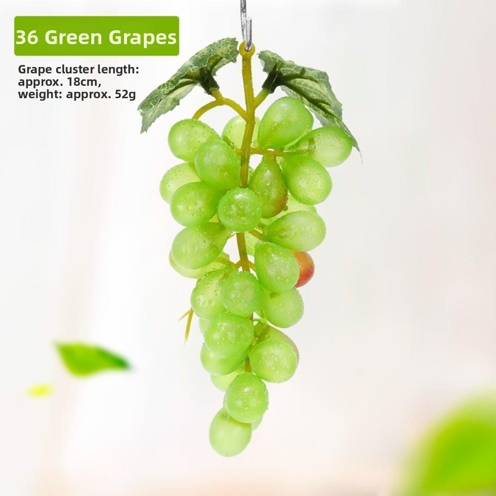 Simulation Artificial Grapes Bunches Decorative Fake Fruits Decorations Table Decoration 36-Green
Simulation Artificial Grapes Bunches Decorative Fake Fruits Decorations Table Decoration 36-Green