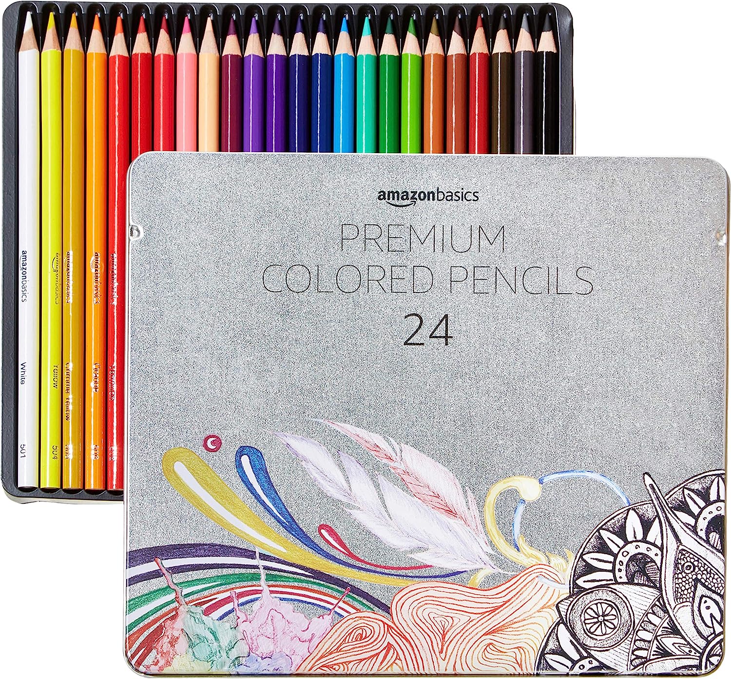 Цветные карандаши Amazon Basics Premium, мягкая сердцевина, 24 шт., 1 шт. в упаковке, многоцветные
Цветные карандаши Amazon Basics Premium, мягкая сердцевина, 24 шт., 1 шт. в упаковке, многоцветные