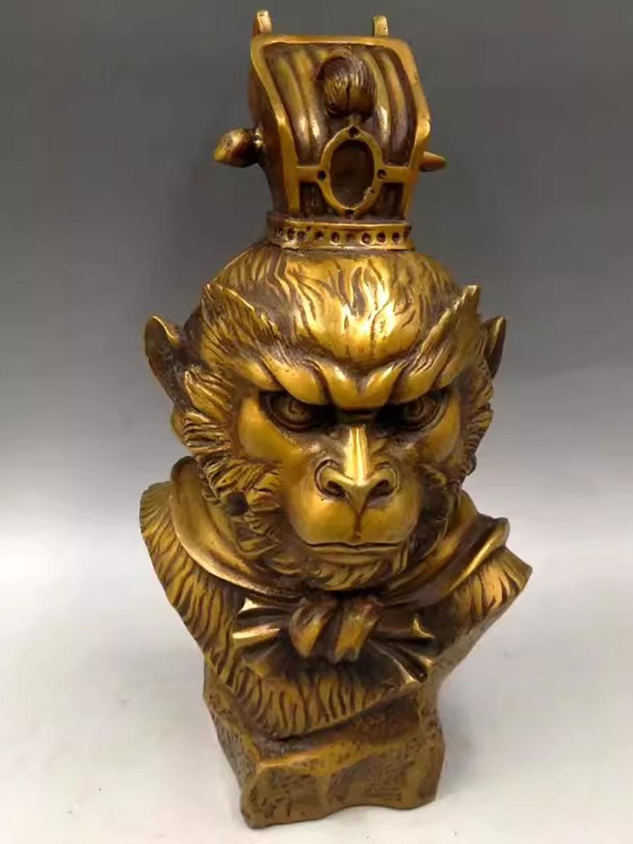 Китайская бронзовая скульптура ручной работы в виде головы короля обезьян Сунь У-Куна, выполненная по образцу старинной скульптуры светло-серый
Китайская бронзовая скульптура ручной работы в виде головы короля обезьян Сунь У-Куна, выполненная по образцу старинной скульптуры светло-серый