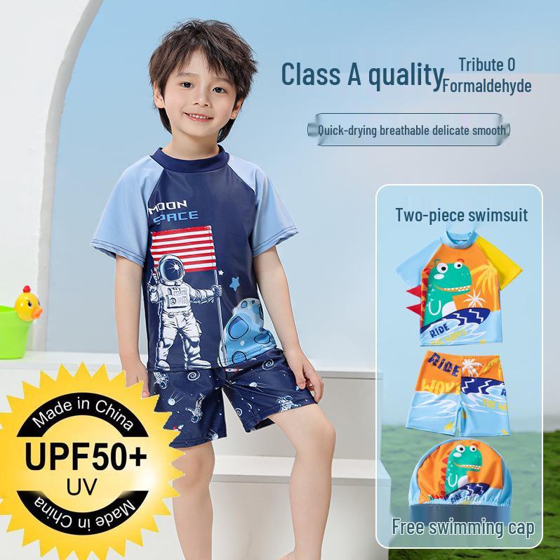 Children s Quick-Drying Short-Sleeve Swimsuit and Sunscreen Set for Boys XXXL (140-155)
Children s Quick-Drying Short-Sleeve Swimsuit and Sunscreen Set for Boys XXXL (140-155)