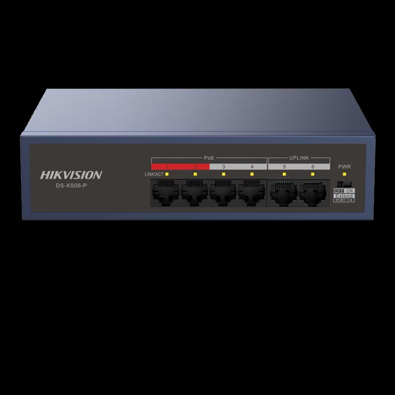 HIKVISION DS-XS06-P 6-Port Fast Ethernet Unmanaged PoE Switch CN plug (adapter included)
HIKVISION DS-XS06-P 6-Port Fast Ethernet Unmanaged PoE Switch CN plug (adapter included)
