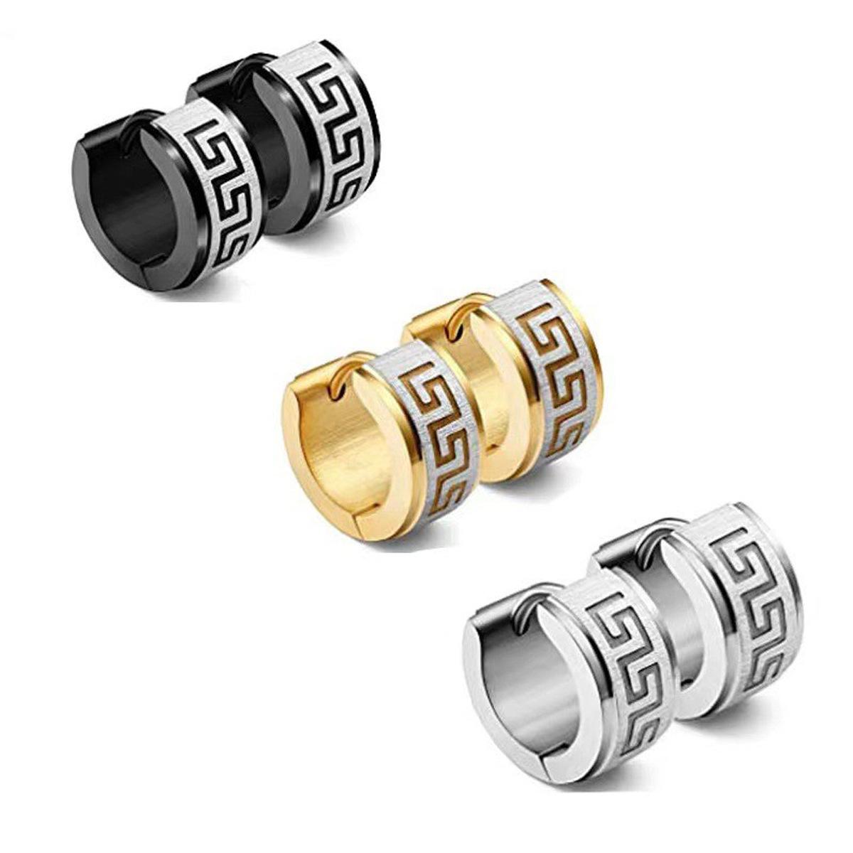 Fashion Stainless Steel Earrings Stainless Steel Great Wall Pattern Chaozhou Men S Jewelry Ear Clips Ear Buckles Ear Clips
Fashion Stainless Steel Earrings Stainless Steel Great Wall Pattern Chaozhou Men S Jewelry Ear Clips Ear Buckles Ear Clips