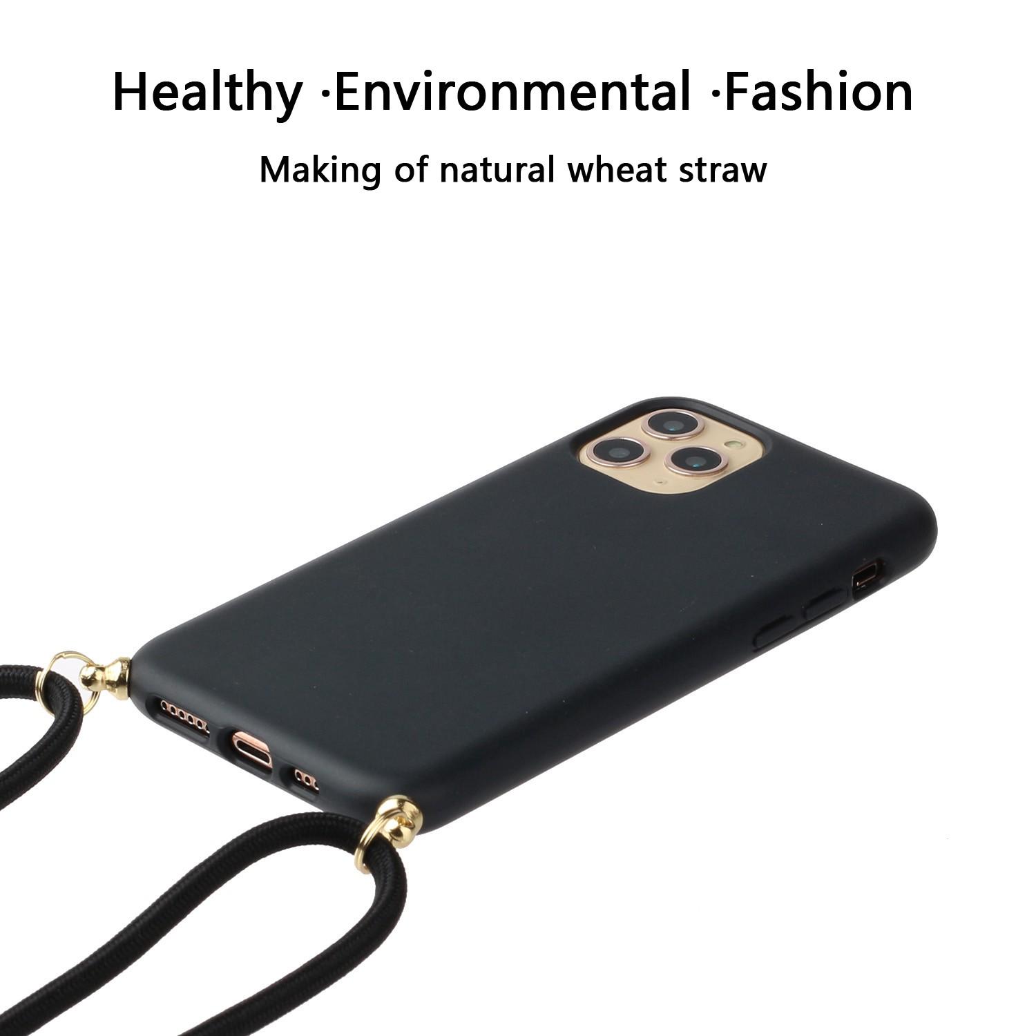 For iPhone 15 Pro Wheat Straw+TPU Phone Case Environment-Friendly Biodegradable Cover with Lanyard Black
For iPhone 15 Pro Wheat Straw+TPU Phone Case Environment-Friendly Biodegradable Cover with Lanyard Black