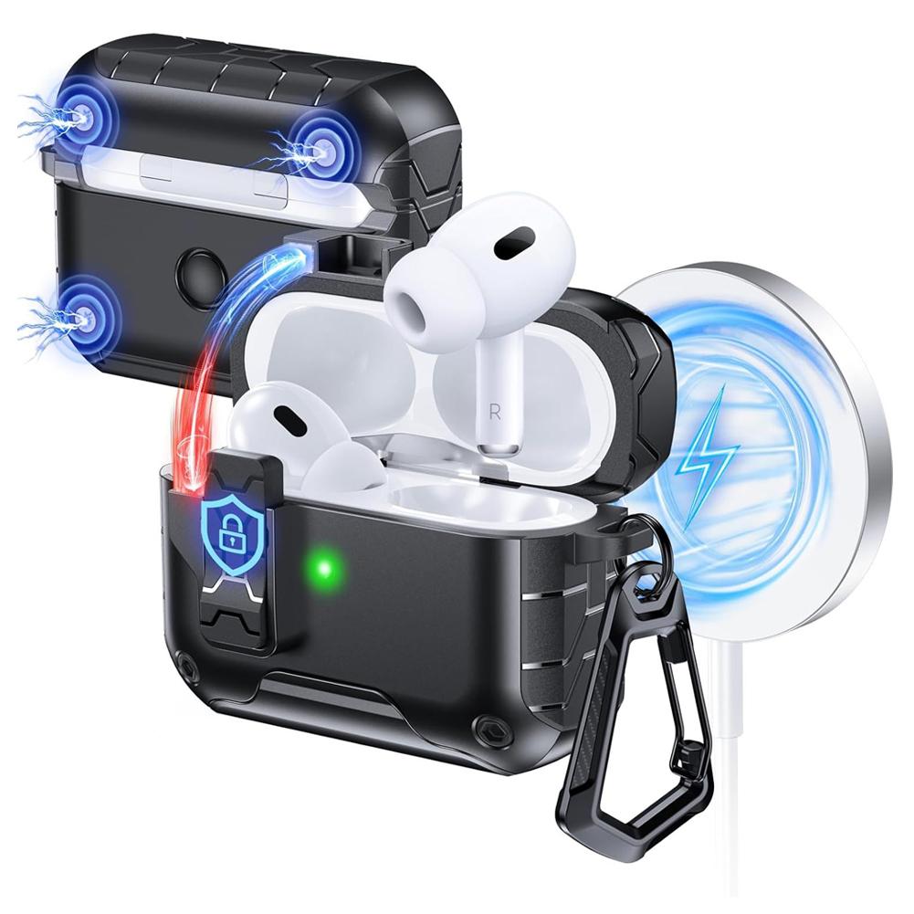 For AirPods Pro 3 Headphone Armor Case Cover With Magsafe & Magnetic Auto Lock Protective Case Cover For AirPods Pro 3 чёрный
For AirPods Pro 3 Headphone Armor Case Cover With Magsafe & Magnetic Auto Lock Protective Case Cover For AirPods Pro 3 чёрный