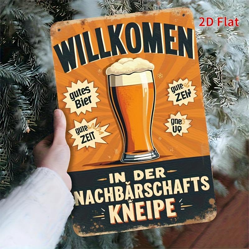 Vintagetin Sign ironwork 1181X787 German tavern welcome poster Golden beer mug with WILLKOMEN inscription retro an 20x30cm(7.8x11.8inch)
Vintagetin Sign ironwork 1181X787 German tavern welcome poster Golden beer mug with WILLKOMEN inscription retro an 20x30cm(7.8x11.8inch)