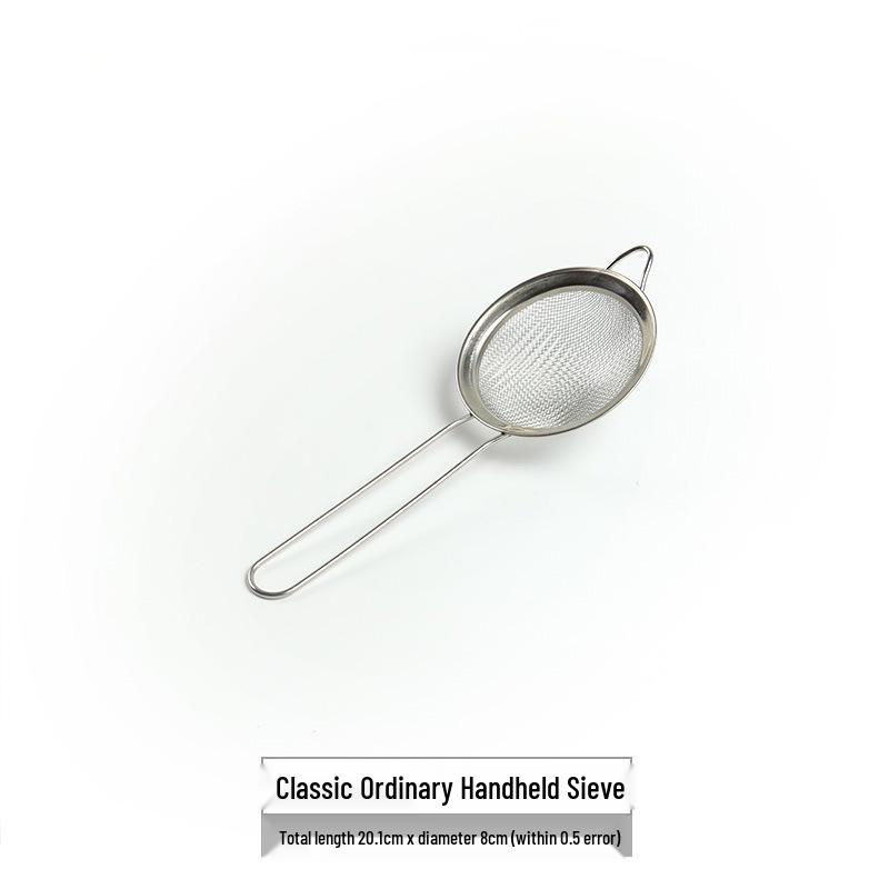 Stainless Steel Handheld Superfine Sieve: Soy Milk Filter, Baby Food Strainer, and Baking Tool.
Stainless Steel Handheld Superfine Sieve: Soy Milk Filter, Baby Food Strainer, and Baking Tool.