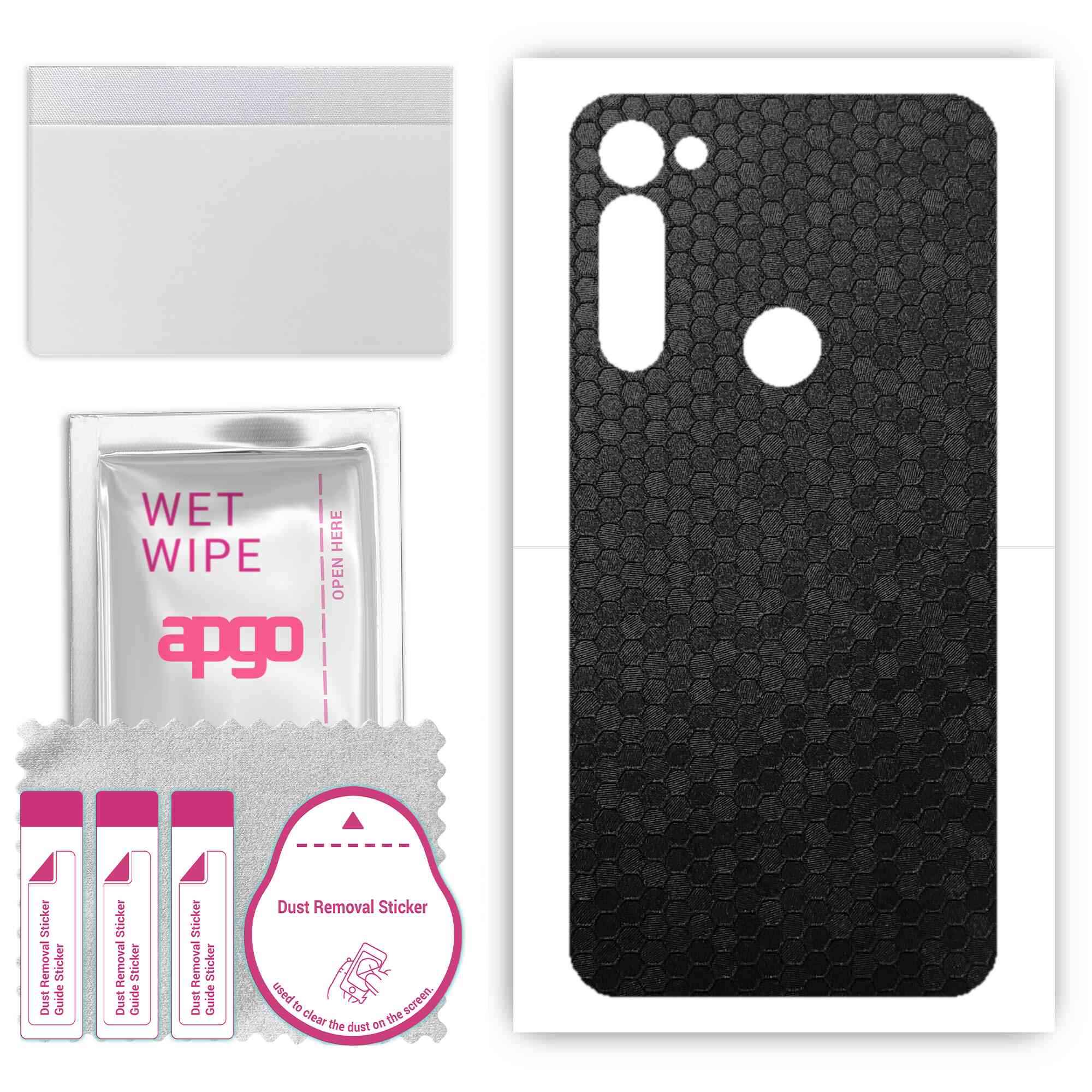 Apgo Protective Skin Sticker for the back compatible with Motorola Moto G Stylus PRO, Wrap Film, Foil, Vinyl - Pattern Black Honeycomb
Apgo Protective Skin Sticker for the back compatible with Motorola Moto G Stylus PRO, Wrap Film, Foil, Vinyl - Pattern Black Honeycomb